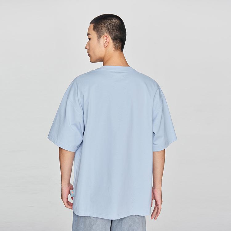 Lee T-Shirts Unisex Sky Blue Crew Neck Moderate LUT0092503RX00FA07954