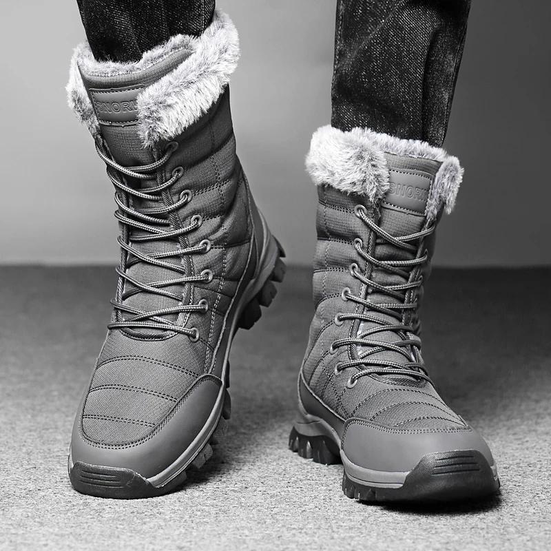 Winter Men's Snow Boots Trend Warm Plush Anti Slip Shoes Outdoor Hiking Boots for Women Sneakers Couple Boots Size 36-48 Zapatos