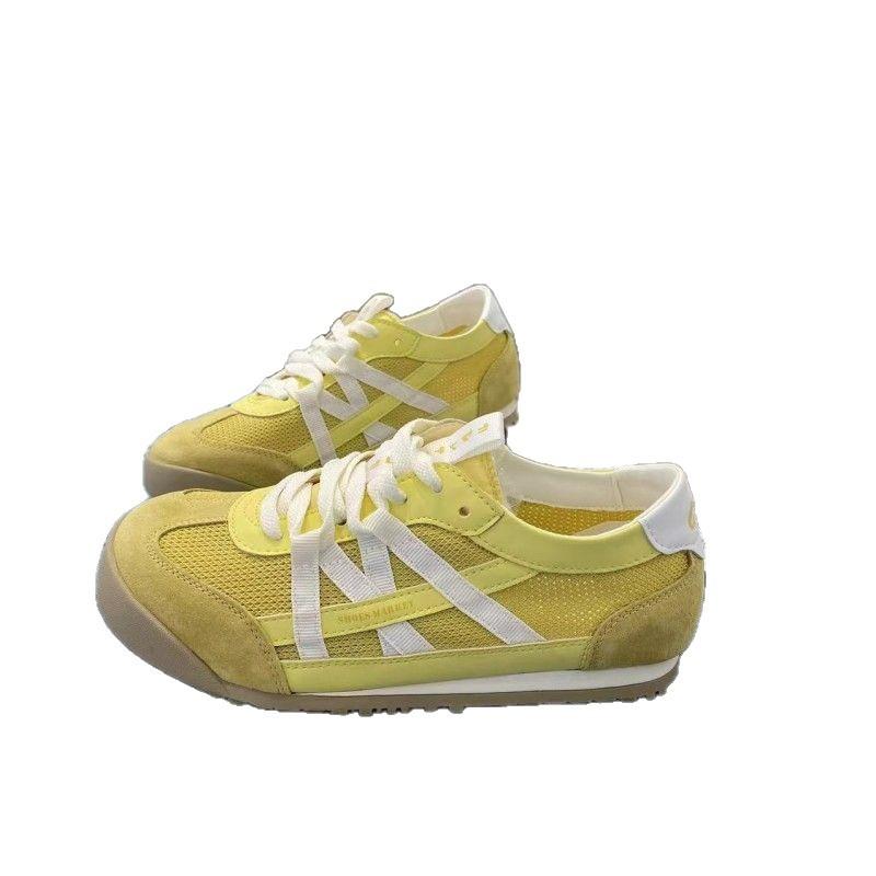 Atmungsaktive Mesh-Damen-Sommer-Neuzugänge, vielseitige, atmungsaktive Freizeit-Sport-Sneaker in Weiß