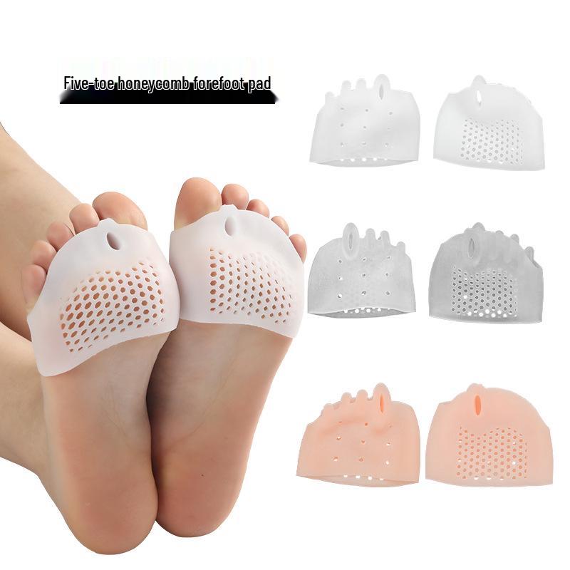 

Женская дышащая подушечка для передней части стопы с сотами и пятью пальцами на высоком каблуке White