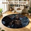 Predator Personalized Round Rug Support Custom Name, Soft Home Decor Mat