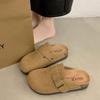 Zhike~ Platform-soled Boken shoes women's spring 2025 new baotou half slippers outer wear height-increasing muffin shoes