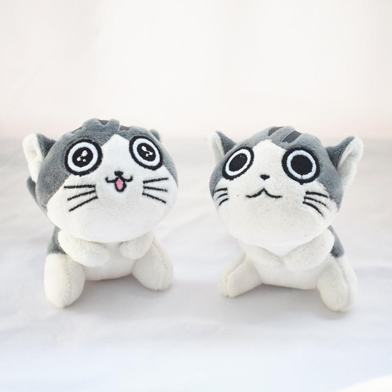 Crystal Soft 10cm Cat Plush Keychain Cute Kitten Stuffed Toy For Decoration