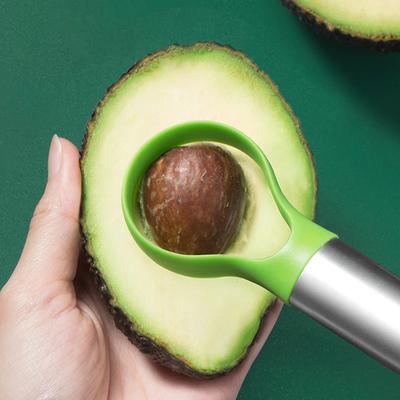 Avocado Slicer 2 In 1 Stainless Steel Avocado Cutter Peeler Knife Pitaya Kiwi Slicer Peeler Kitchen Gadget Fruit Vegetable Tools