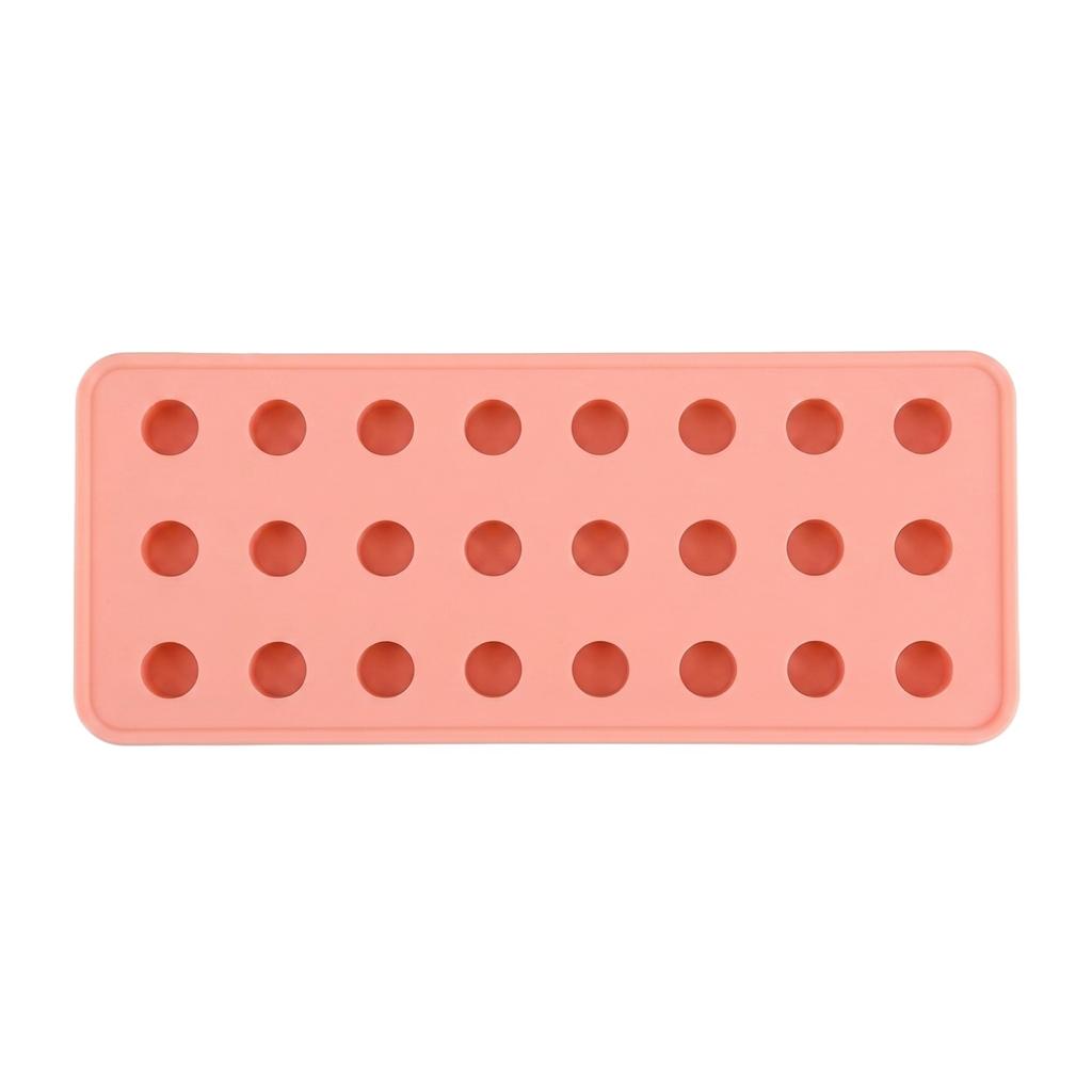 Stampo Sferico in Silicone per Alimenti con Coperchio 24 Cavità per Palline di Ghiaccio Ripieno per Mooncake Sapone Fai-da-te Vassoio a Bolle Forma Rotonda