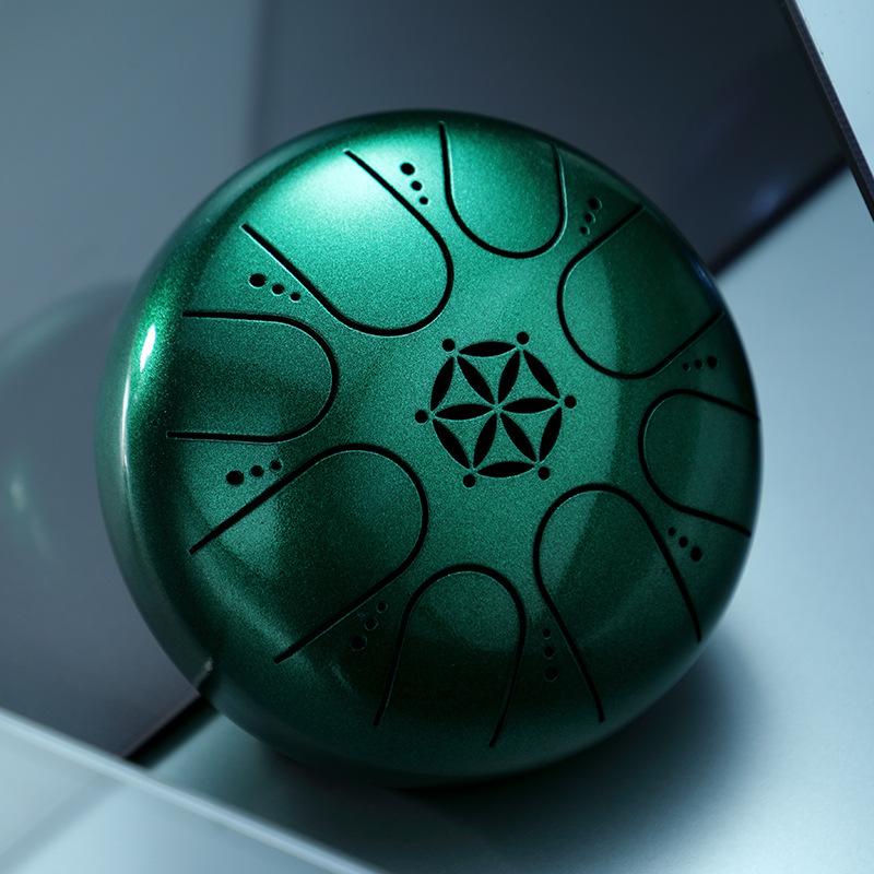 

5-дюймовый 8-нотный барабан для медитации, язык, океанский барабан, тренировочный коврик, ручной барабан, колотушка для дзен-барабана, инструменты для медитации