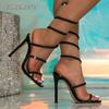 Dames Strass Bandjes Stiletto Sandalen Mode Vierkante Neus Hoge Hakken Bling Nachtclub Feest Jurk Schoenen Sandalias Mujer36-42