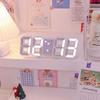 Electronic 3D Digital Alarm Clock Luminous Wall Hanging Clock Portable LED Desk Clock  Student