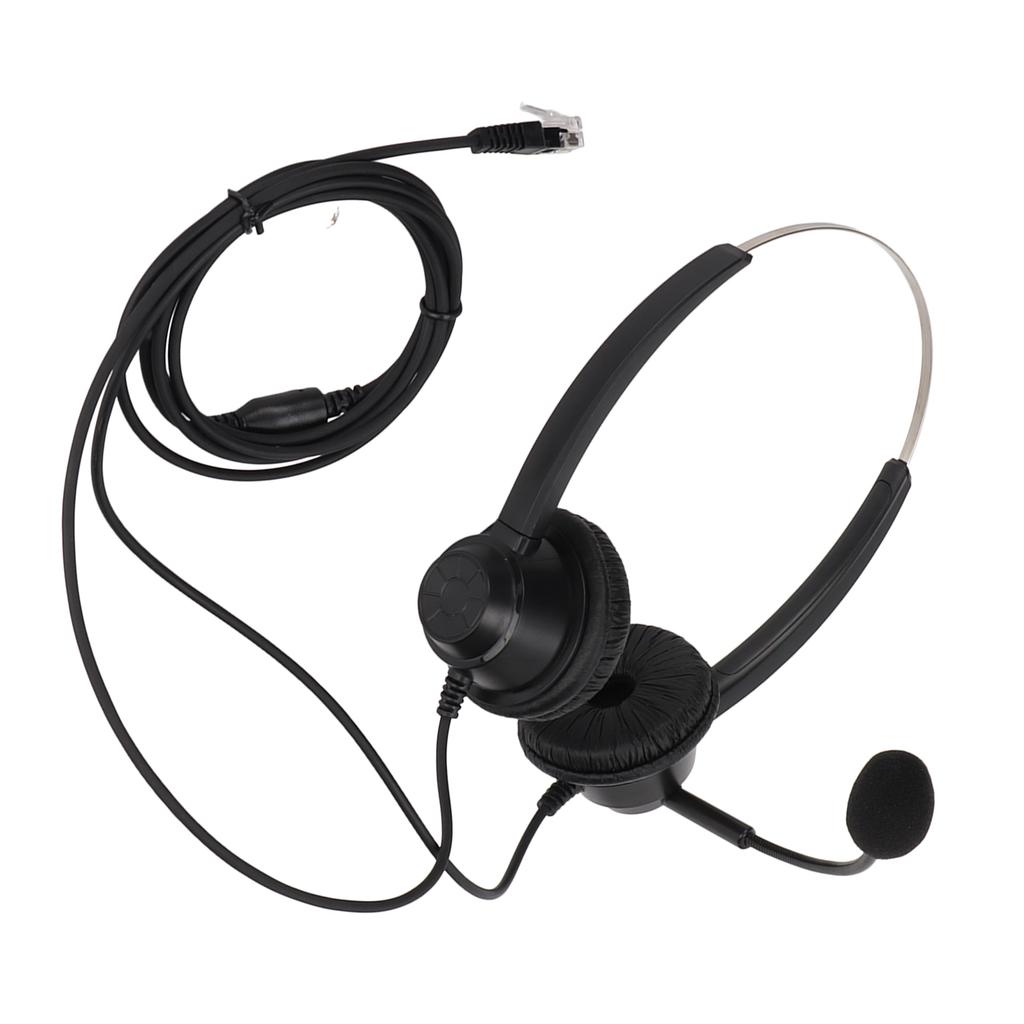 H360DRJ Binaural Phone Headphone Black Noise Canceling Double Sided Headset for Call Centers Online Courses