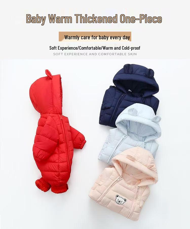 Tuta in Cotone Calda Ispessita per Neonati - Set Outerwear Autunno/Inverno