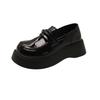 Thick-soled Black Loafers, Versatile Small Leather Shoes for Women's 2025 Spring and Autumn New French Retro Jk Single Shoes
