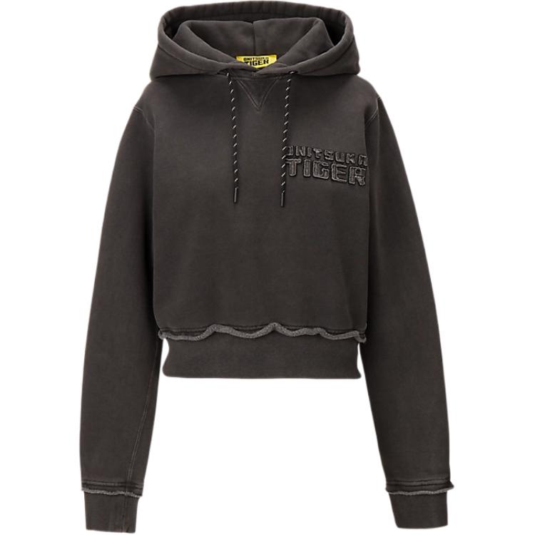 ONITSUKA TIGER Logo Short Loose Hoodie Women Hoodies 2182B433-001