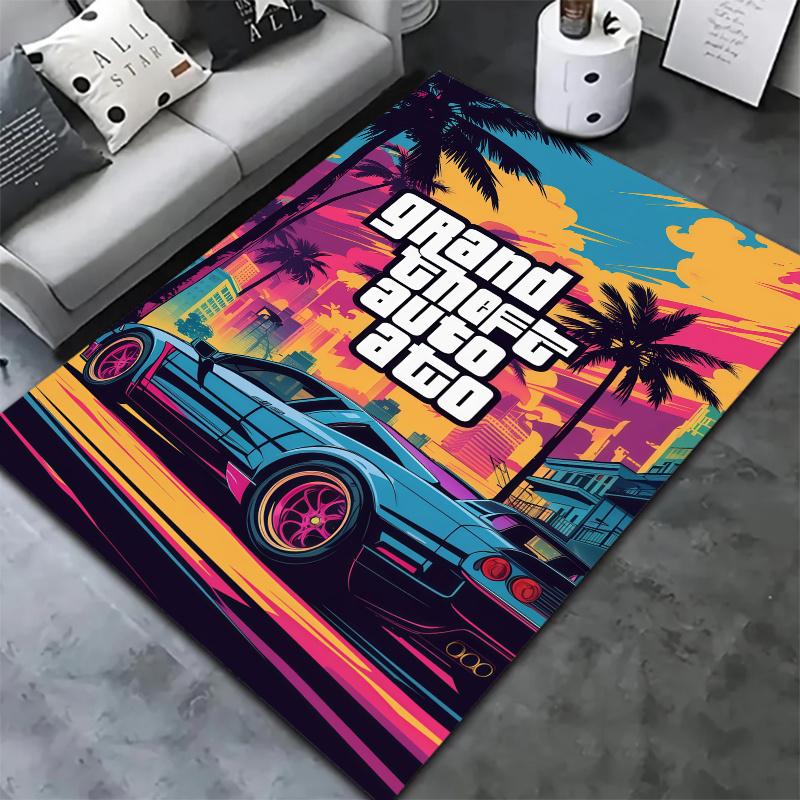 Gta Vi Vice City Carpet Rug For Living Room Bedroom Home Sofa Decoration Kids Play Nonslip Floor Mat