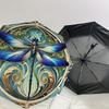 1pc Dragonfly Art Nouveau Automatic Open/Close Umbrella with Windproof, 8-Rib Sturdy Canopy, Durable Ribs, Fashionable Design1256A
