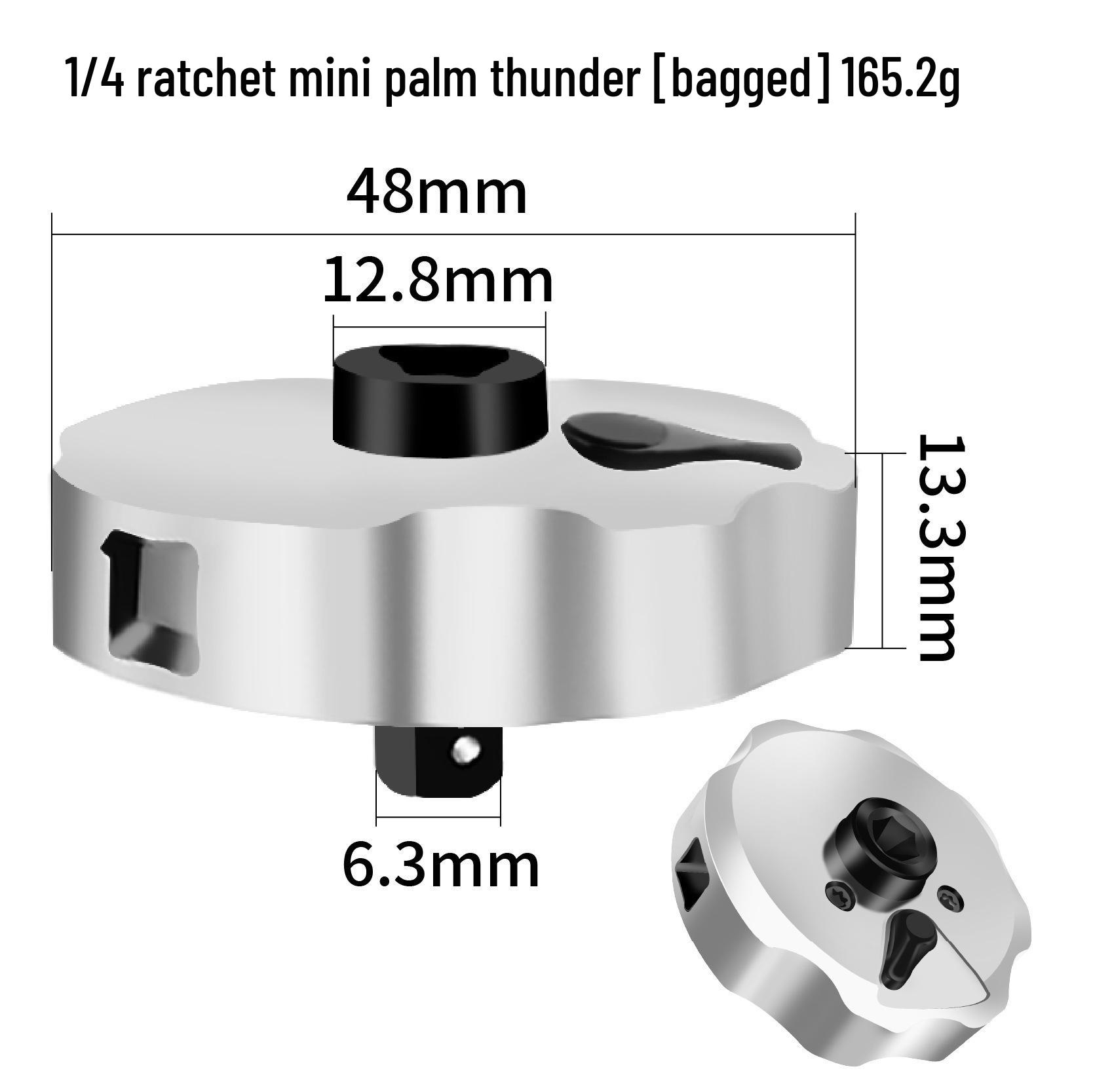 Palm Thunder Mini Ratchet Socket Screwdriver Set 1/2 3/8 1/4 - Labor-Saving Wrench