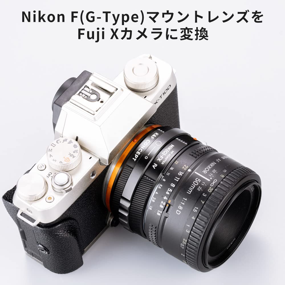 Concept Mount Adapter IV Nikon Compatible Nikon F Mount Lens Fujifilm Compatible Fuji Film X Mount Mounting Conversion Lens Adapter Manual Focus with