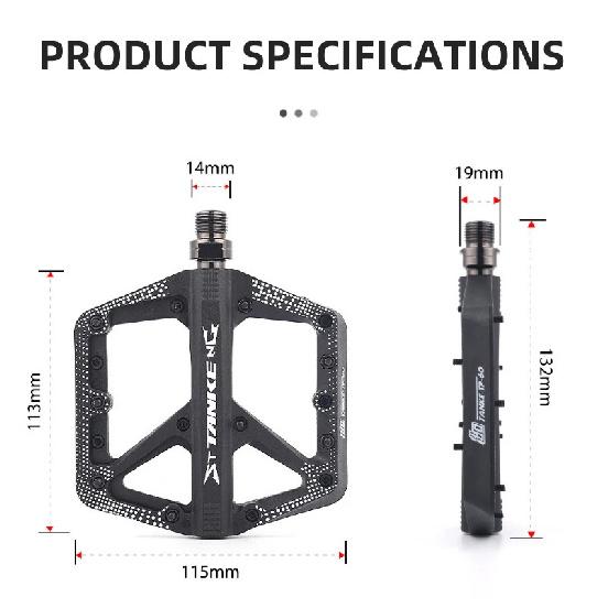 Ultralight Nylon MTB Bicycle Pedals Widen Non-slip DU+1 Bearing Flat Platform Pedals Mountain Road BMX Bike Cycling Accessories