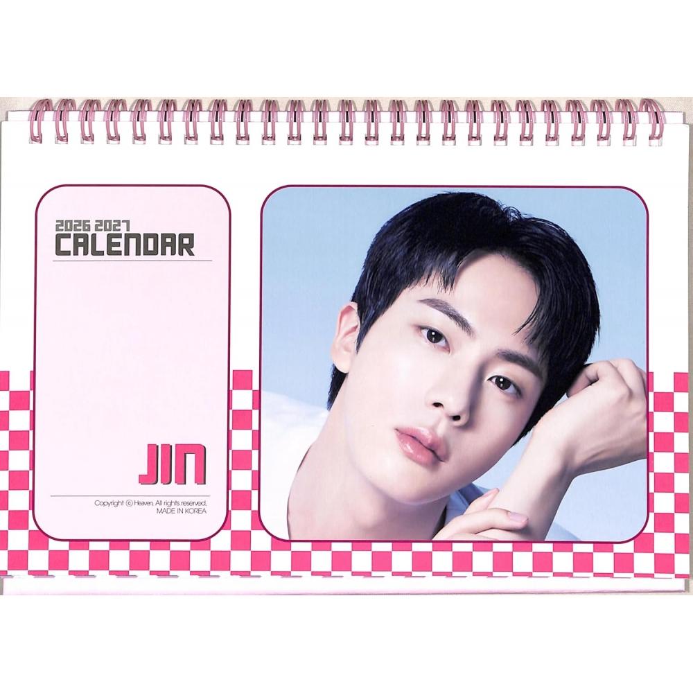 Bts Небрендированный Настольный Календарь на 2026 2027 (2 года) + 1 Набор Стикерсов Jin sokuJin