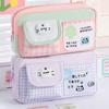 Cute Kitten Pencil Case Color-blocking Stationery Pouch Multi-functional Pen Bag  School Supplies