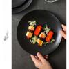 Creative Black Frosted Ceramic Dinner Plate Home Steak Pasta Salad Plate Hotel Restaurant Cutlery Kitchen Utensils Tableware New