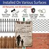 2D Flat To My Dad Sign Fathers Day Funny Gifts for Dad, 8 X 12 Inches Father's Day Gifts From Son, Gifts for Dad Father's Day Plaque Metal Wall Art