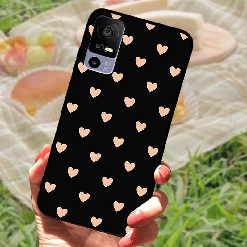 For TCL 40R Case TPU Soft Silicone Marble Phone Cover Case for TCL 405 406 408 403 TCL40R Shockproof Funda Love T771K Bumper