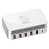 6-Port USB Charger with QC3.0 Fast Charge, PD 20W, and 15W Wireless Mobile Charging