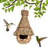 Handwoven Bamboo Bird Nest Shelter Small Birds Eco-Friendly Garden Decor Educational Craft