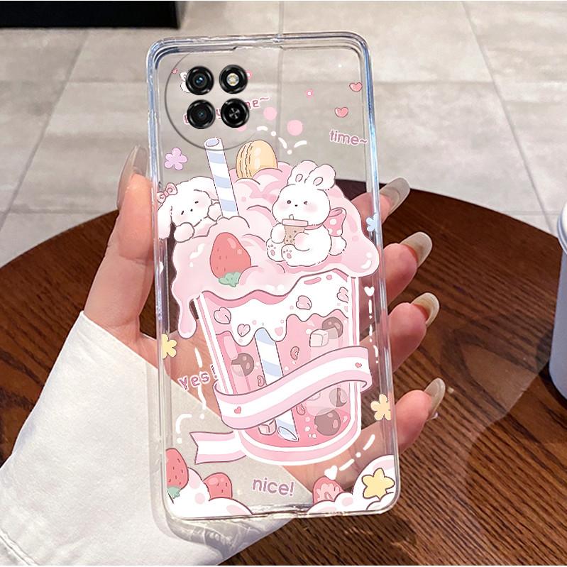 For Itel S23 Case S665L Clear Luxury Cute Love Rabbit Funny Cat Cartoon TPU Soft Silicone Phone Case For ItelS23 S 23 Back Cover