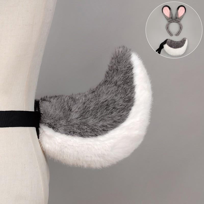 Fox Ear Headband Tail Set Adult Costume Party Cosplay Animal Festival Accessory Orange White Or Brown