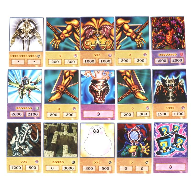Non-Toxic 100Pcs Yu-Gi-Oh Anime Style Cards Blue Eyes Dark Magician Exodia Obelisk Slifer Ra Yugioh Dm Classic Proxy Diy Card Kids Gift