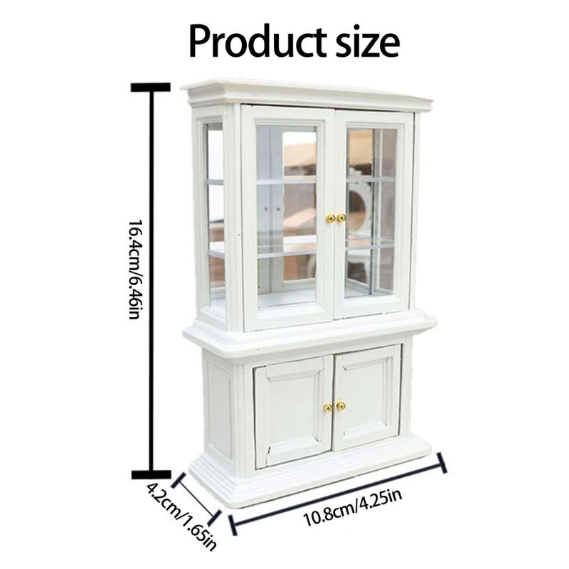 Dollhouses Display Cabinet Furniture 1:12 Miniature Cabinets For Creative Crafting And Decors