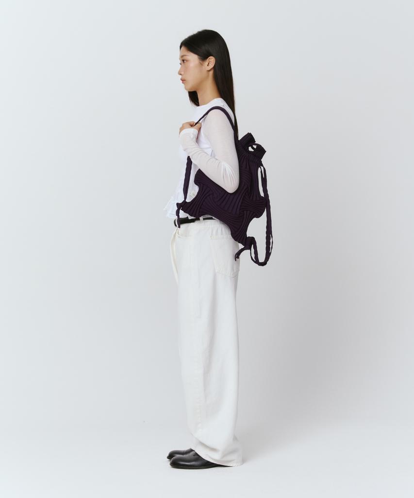 Pleatsmama New Bow Backpack Deep Purple