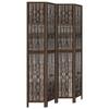 VidaXL Room Divider 4 Panels, Room Separator, Privacy Screen, Folding Screen Bedroom Living Room, Dark Brown 358660
