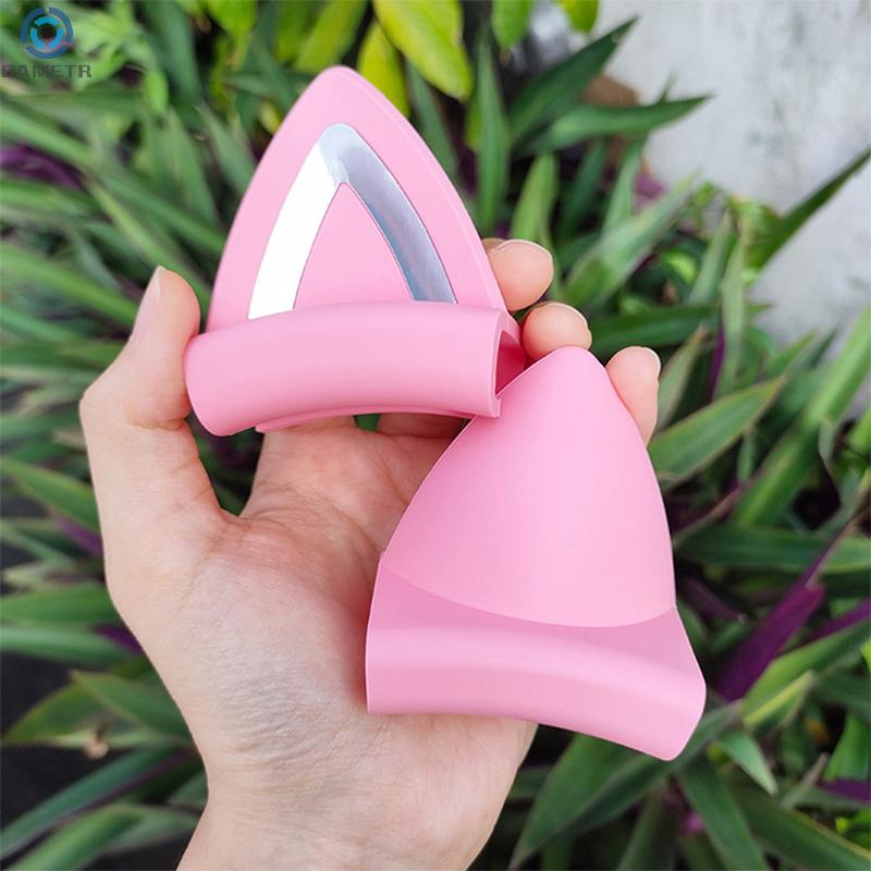 2 Pezzi Orecchie da Gatto Per Cuffie da Gioco Auricolari Attacco Decorazione Cuffie Stereo Leggero Ciondolo in Silicone