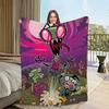 Funny Cartoon I-Invader Zim Blanket Blanket for Couch Sofa Travel Home Hiking Picni Bed Beding Flannel Blanket birthday gift