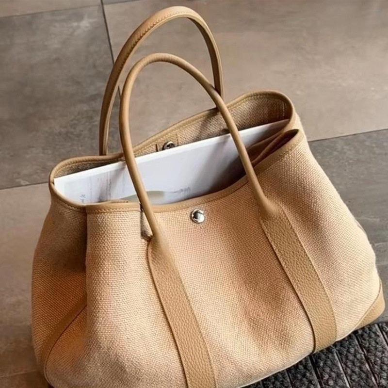 Große Tragetasche - Hochwertige Pendler-Handtasche mit einem Schultergurt khaki