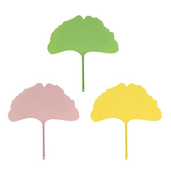 2Pcs Ginkgo Leaf Shape Handheld Fan, Decorative Leaf Hand Fan, Portable Lightweight Summer Cooling Fan, Party Favors for Men Women