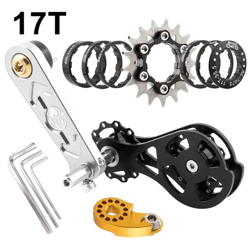 MUQZI Fahrradkassetten-Umrüstsatz 12t-22t Single Speed Kassettenritzel und Kettenspanner für MTB Rennrad