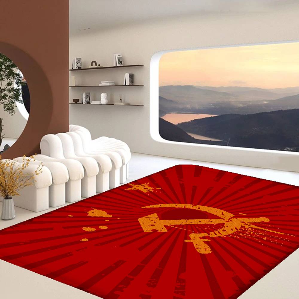 CCCP USSR Soviet Hallway Carpet Non-Slip Laundry Room Mat Laundry Decor Balcony Child Living Room Toilet Rug