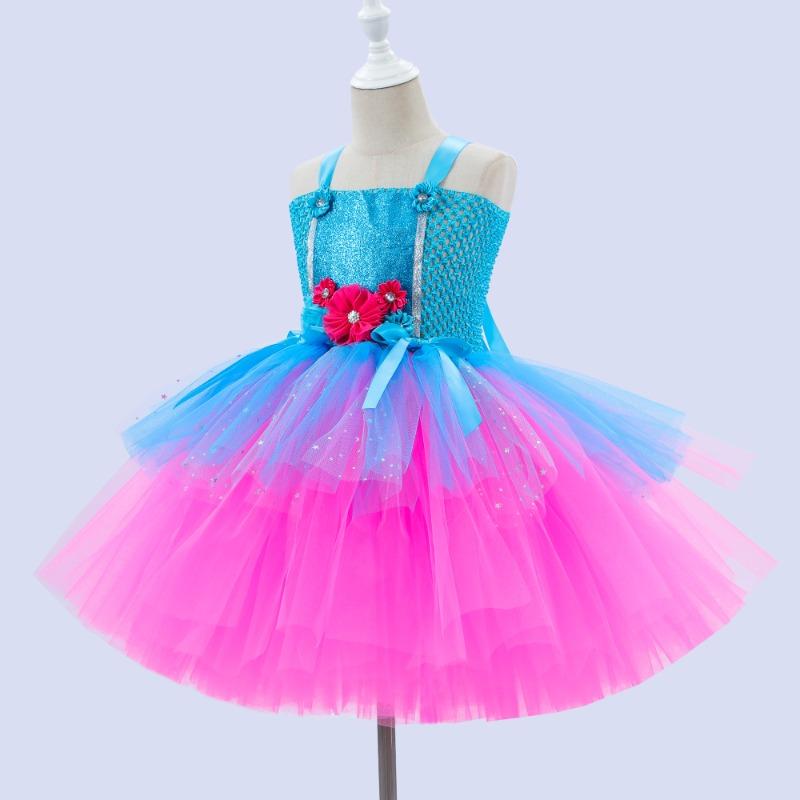 trolls birthday dresses Poppy troll dress- Poppy troll costume-poppy dress- troll dress- poppy  troll tutu main image 1