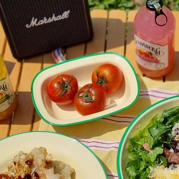 

Avocado Rim Rectangle Bowl 7 Inch