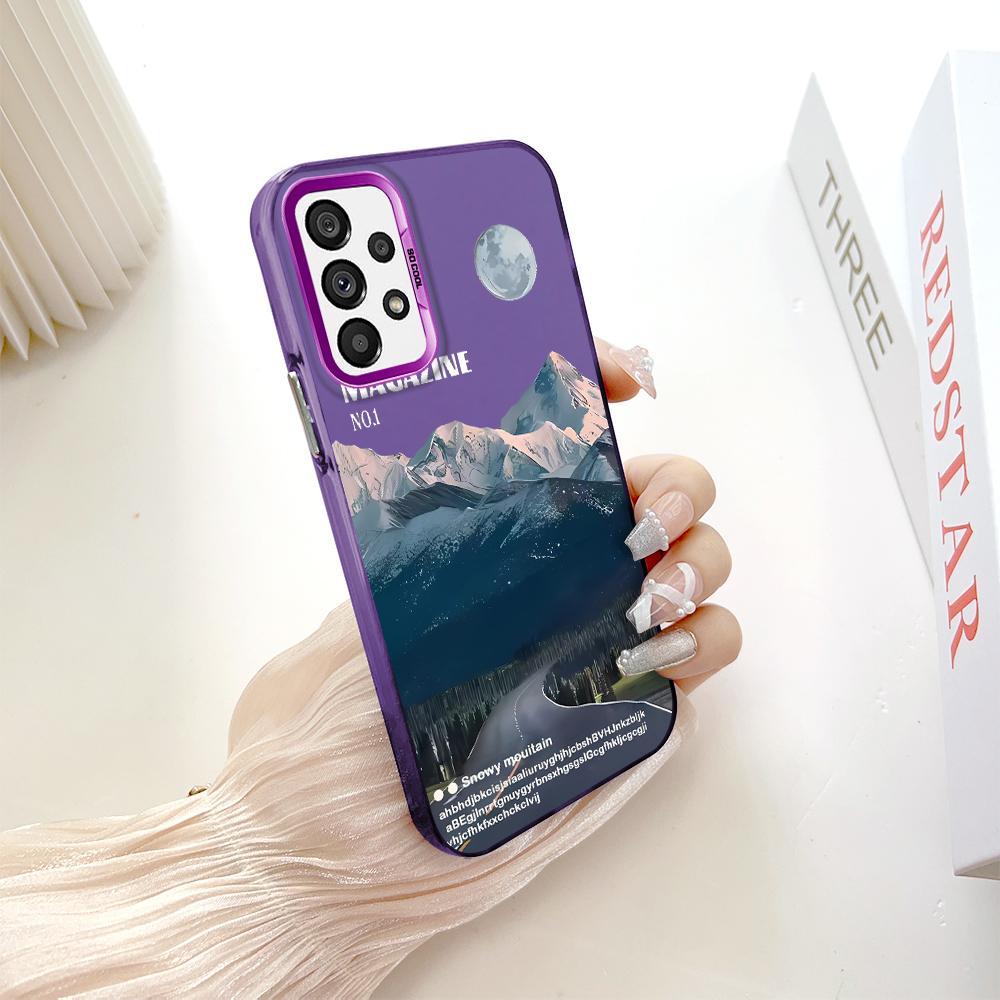 Bemaltes Muster Buntes Splitter-Doppelseitiges Hartschalen-Stoßschutz-Anti-Fall-Telefongehäuse für Samsung