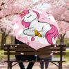1PC unicorn hearts Umbrella-8-Rib Reinforced, Automatic Open, Lightweight & Durable, Cute Fashion Accessory for Outdoor, Beach or Casual Use, Beach Um