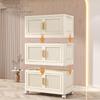 Folding Multi-Layer Plastic Storage Cabinet for Bedroom & Living Room