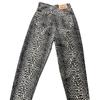 Unisex Jeans Leopard Print High Street Retro Wide Leg Loose Hip Hop