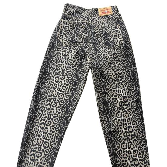 Unisex Jeans Leopard Print High Street Retro Wide Leg Loose Hip Hop