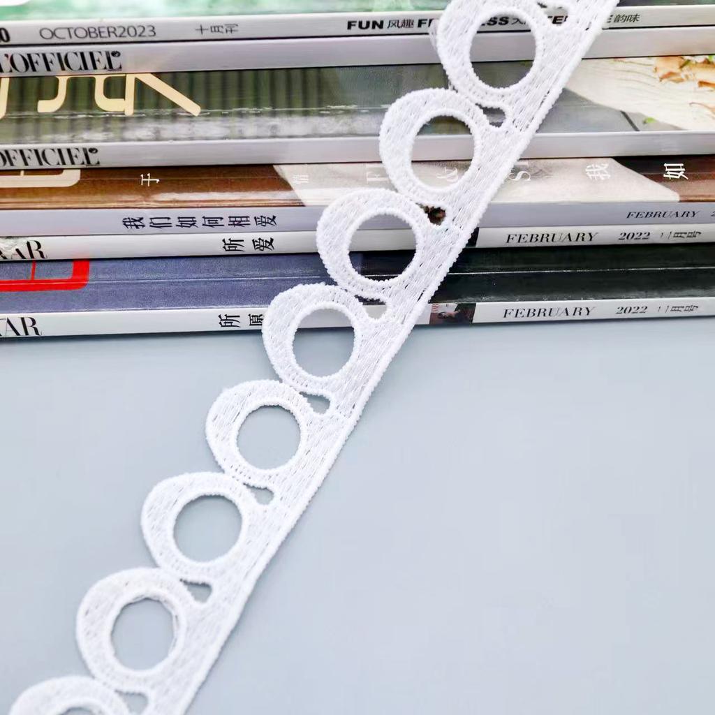 Unilateral Milk Silk Water-Soluble Lace, Circle Hollow Underwear Dress Lace Cheongsam Skirt Swing Handmade Accessories