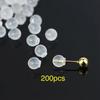 100PCS Comfortable Silicone Stud Earrings Back Buckle, Transparent Round Light Bulb Shape Ear Plug Non-irritating and Hypoallergenic
