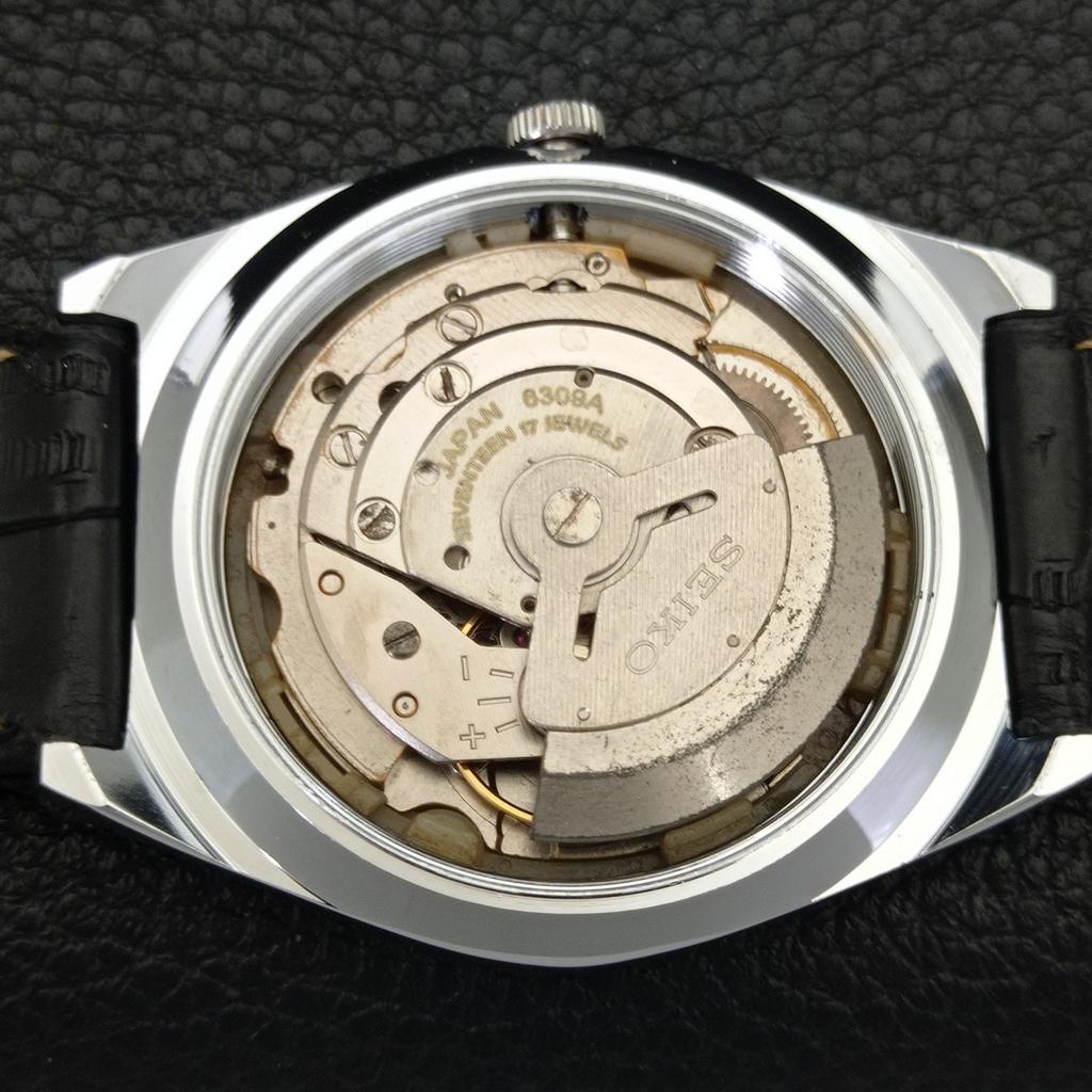 AUTOMATIC VINTAGE REFURBISHED SEIKO 5 6309A JAPAN MENS BLACK WATCH A441360-5 Sk-a441360